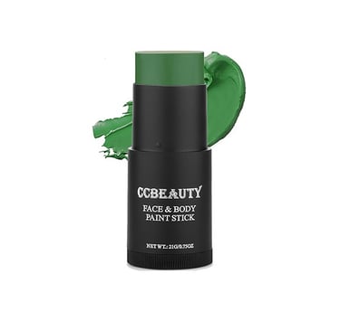 CCbeauty Witch Green Face Paint Stick, Face Painting Kit, Dark Green Cream SFX Makeup