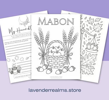 Lavender Realms Mabon Printable Pages