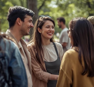 People participating in an interactive exercise designed to build self leadership skills