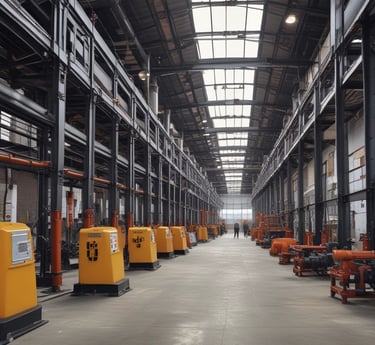A professional business team discussing strategy in a modern office environment with blue and gray accents.
