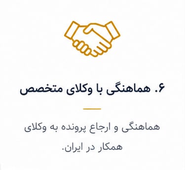 هماهنگی با وکلای متخصص 