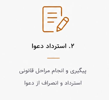 استرداد دعوا پیگیری و انجام مراحل قانونی استرداد و انصراف از دعوا