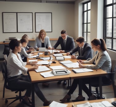 man teaching woman while pointing on gray laptop