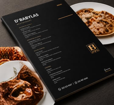 Custom menus for restaurants, cafés and food service businesses