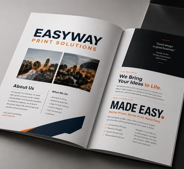 Brochures and flyers printing for businesses in North Carolina