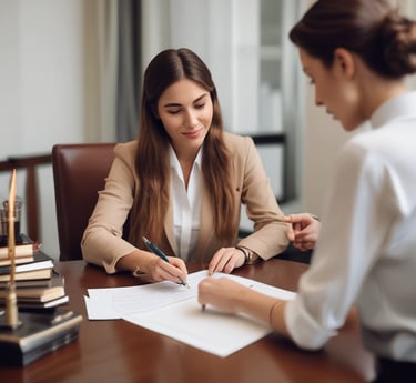 I review documents with you