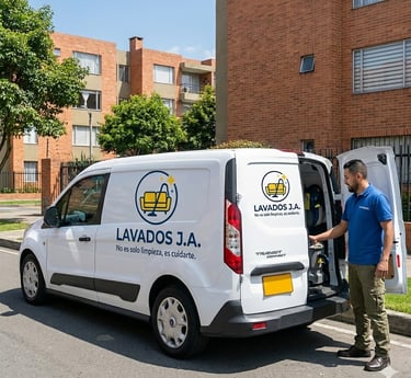 camioneta con técnico de limpieza en ibagué