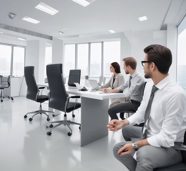 A vibrant team brainstorming creative ideas around a table filled with colorful sketches and laptops.