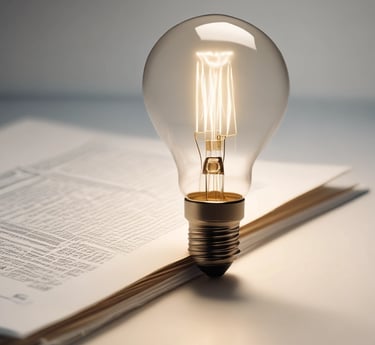 A professional advisor explaining patent documents to a client in a bright office.