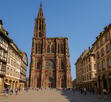 a large cathedral strasbourg