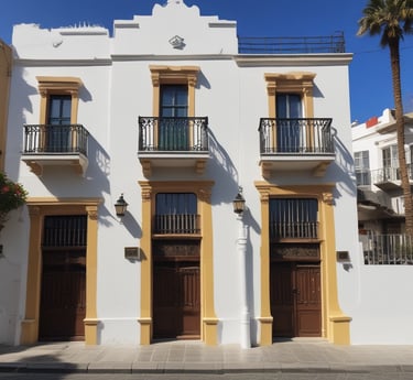 A painter carefully applying a fresh coat of vibrant paint to a bright exterior wall under a sunny sky.