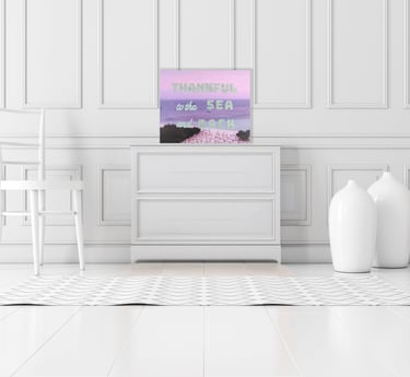 Christian mixed media 16x20 ocean canvas