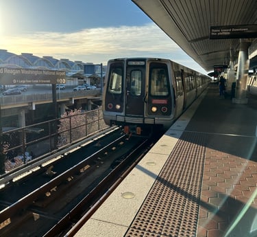 A Washington Metro subway train