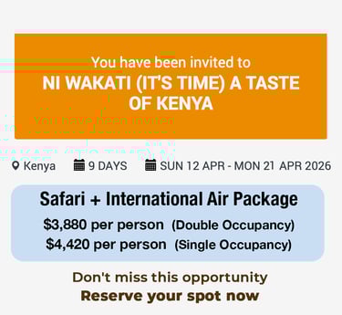 A Taste of Kenya Ttavel package price
