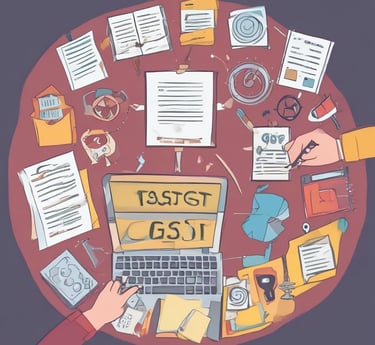 A dimly lit street scene at night features a brick building with a neon sign displaying the words 'INCOME TAX' in red and 'NOTARY PUBLIC' in green. A streetlight illuminates the space immediately around it, creating a contrast with the dark surroundings.