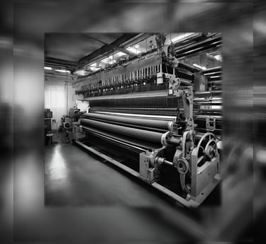 a machine that is making fashion textile fabrics
