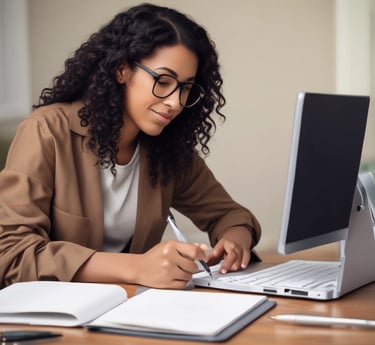 A hand is holding a smartphone displaying a financial application. The screen shows a chart with a growth prediction in percentage, and sections labeled Personal, Retirement, and Custodial. The chart predicts cash invested and saved over a period of time, with specific dollar values provided for future growth.