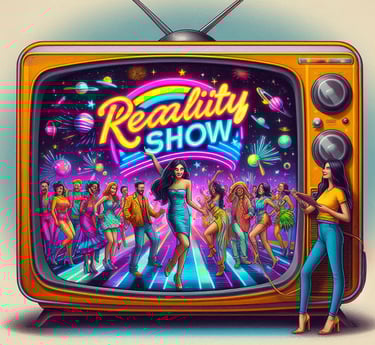 TV com imagem genérica do reality show