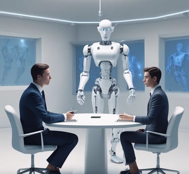 A team of professionals collaborating in a modern office space.