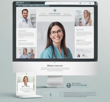 A vintage typewriter with green housing holds a sheet of paper with the word 'TELEHEALTH' typed on it. The scene is set on a wooden surface.