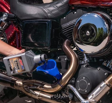 AMSOIL Motorcycle Oil Change