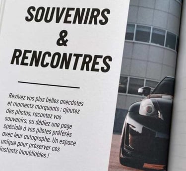 Page intérieur du book avec photo et texte