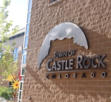 castle rock colorado sign