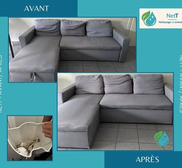 avant apres prestation nettoyage canape toulouse NetT 