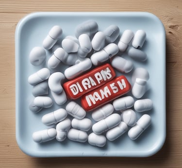 Close-up of medical pills and a doctor’s prescription on a table.