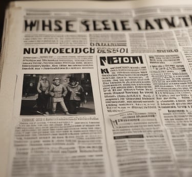 Photo of the Gambero Rosso logo alongside a newspaper clipping featuring their detailed review.