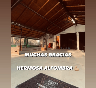 Felpudo con logo personalizado de gimnasio power team