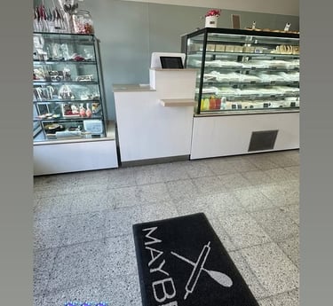 Felpudo con logo personalizado gastronomia mayben