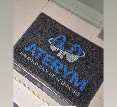 Felpudo personalizado con logo consultorio aterym