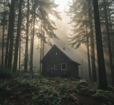 A Cabin Between Cedars, San Juan Islands