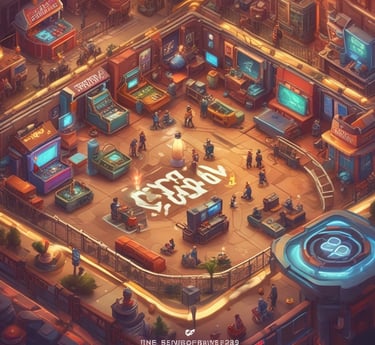 Several people are sitting in a room with gaming consoles and monitors, focusing intently on their screens. The setting appears to be a casual gaming event, with participants holding controllers while playing video games. The room has a casual atmosphere with chairs and tables set up for gaming.