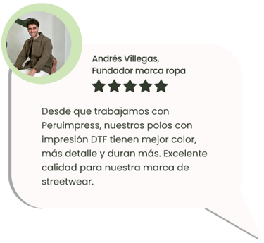 Fundador de marca de ropa urbana recomienda impresión DTF textil para polos con alta definición en Peruimpress Lima