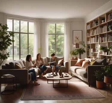 Elegant modern architectural detail of a luxury home in Piacenza at dusk with deep blue sky background.