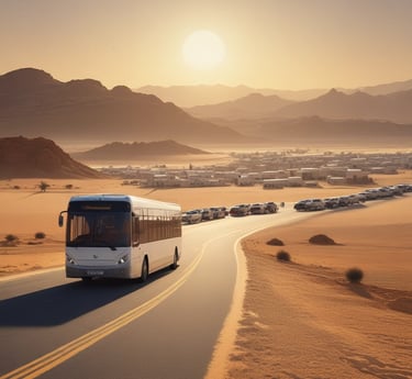 A comfortable and safe transportation service for pilgrims and visitors.