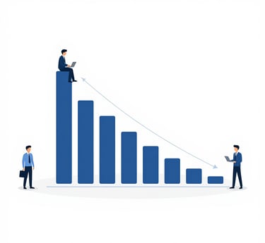 A thoughtful business leader analyzing workforce data on a digital dashboard in a modern office.