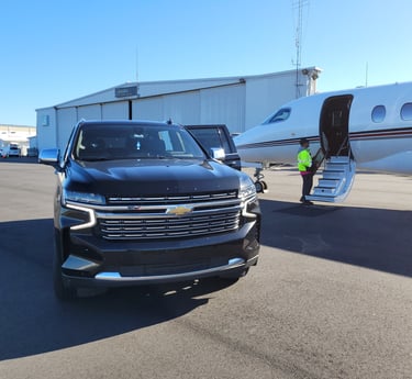 Black car service at JAX airport FBO pick up