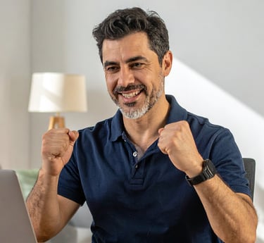 a man with a laptop computer and a laptop