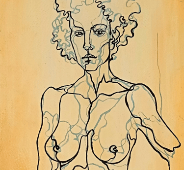 Mujer, óleo en tabla preparada 33 x 41 cm. Colección privada.