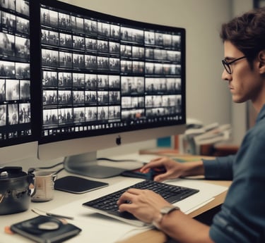 black laptop computer