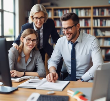 An inspiring visual of teamwork and strategic planning in action.