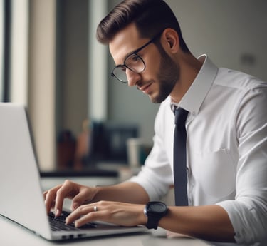 Two service windows with blue signs above each window. The left sign reads 'Facturacion Caja' and the right one reads 'Faturamento Caixa.' These windows appear to be part of a billing or payment service area. A few items, such as boxes and papers, are placed behind the windows. A small digital display shows a number.