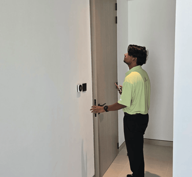 Engineer inspecting the property during property inspection