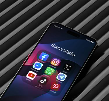 Social media on phone