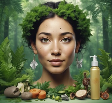 A serene image of natural beauty products arranged elegantly.