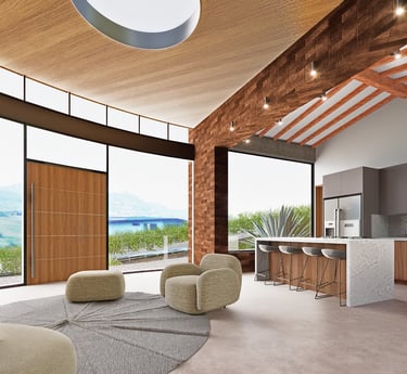 zona de estar elegante y moderna en vivienda de lujo