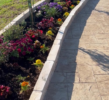 Flower Bed with Sidewalk
